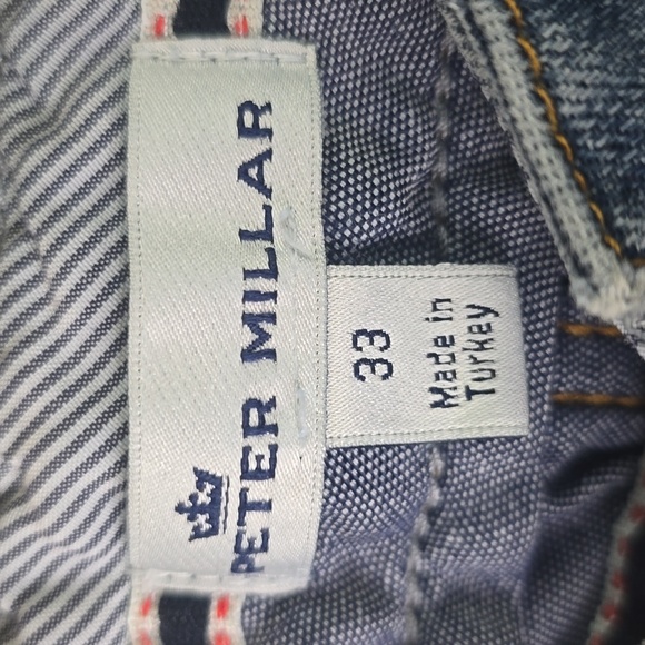 Peter Millar Classic Blue Men's Jeans, 33x31 - Picture 4 of 5